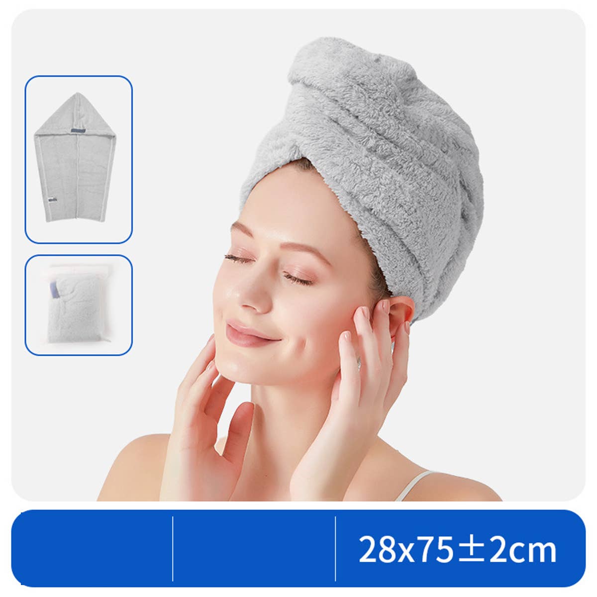 CWMM8348_DOUBLE LAYER SUPER ABSORBENT ADULT SHOWER CAP