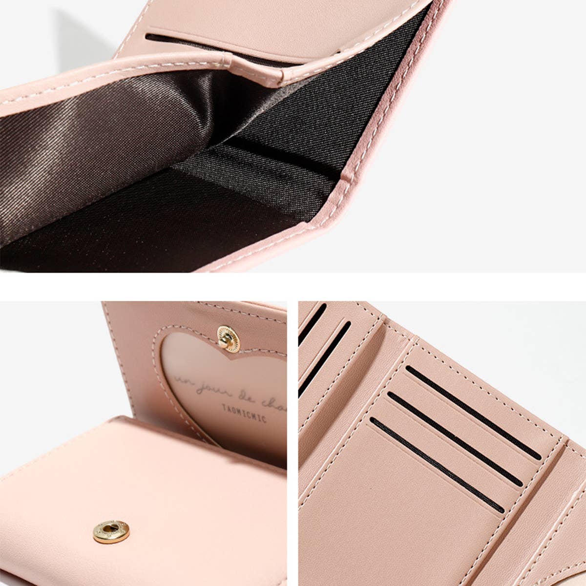 CUTE KITTEN PATTERNED ZIPPERED WALLET_CWAB1626