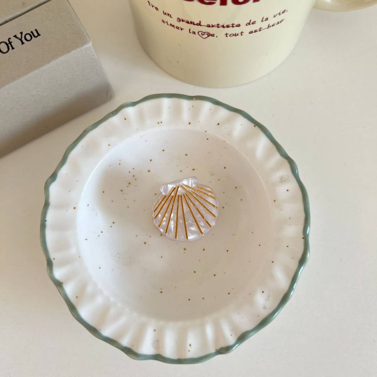 CWAHA07741_CUTE OCEAN DOLPHIN MINI HAIR CLAW CLIP