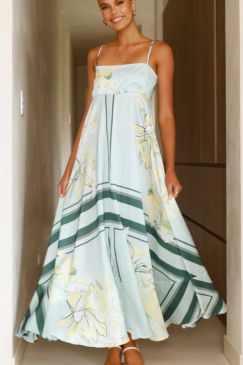 CWDMD5535_SUMMER SLEEVELESS SEXY A-LINE SUSPENDER DRESS