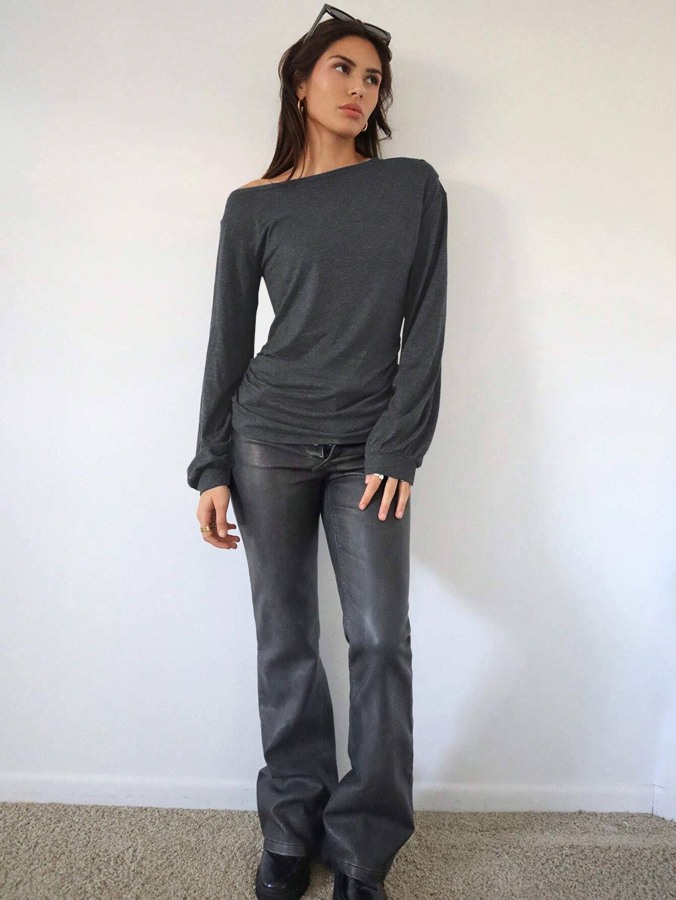 STYLISH AND VERSATILE BAGGY DIAGONAL COLLAR TOPS