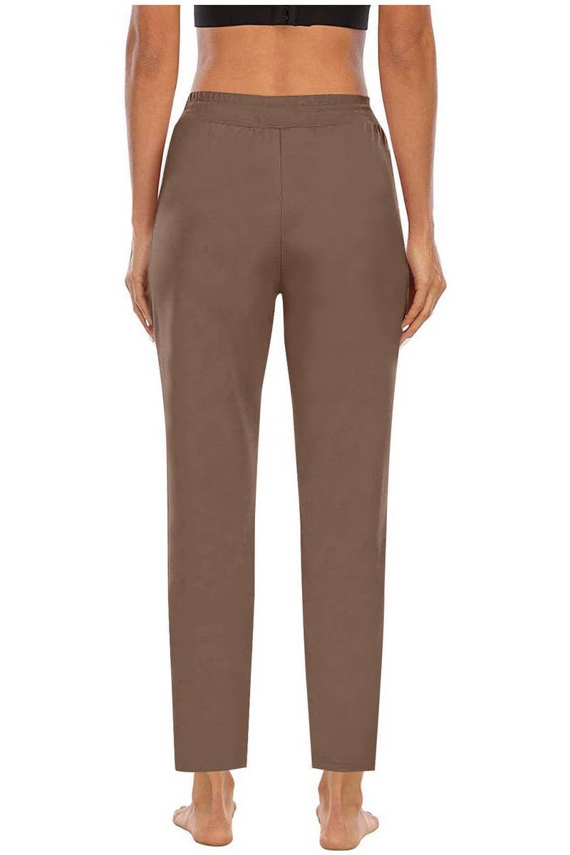 CWBLP2085_HIGH WAIST DRAWSTRING SLIM FIT CASUAL PANTS