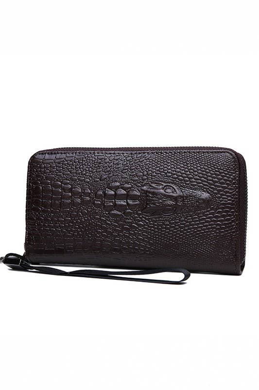 TEXTURE CROCODILE PATTERN LONG WALLET_CUAB0064