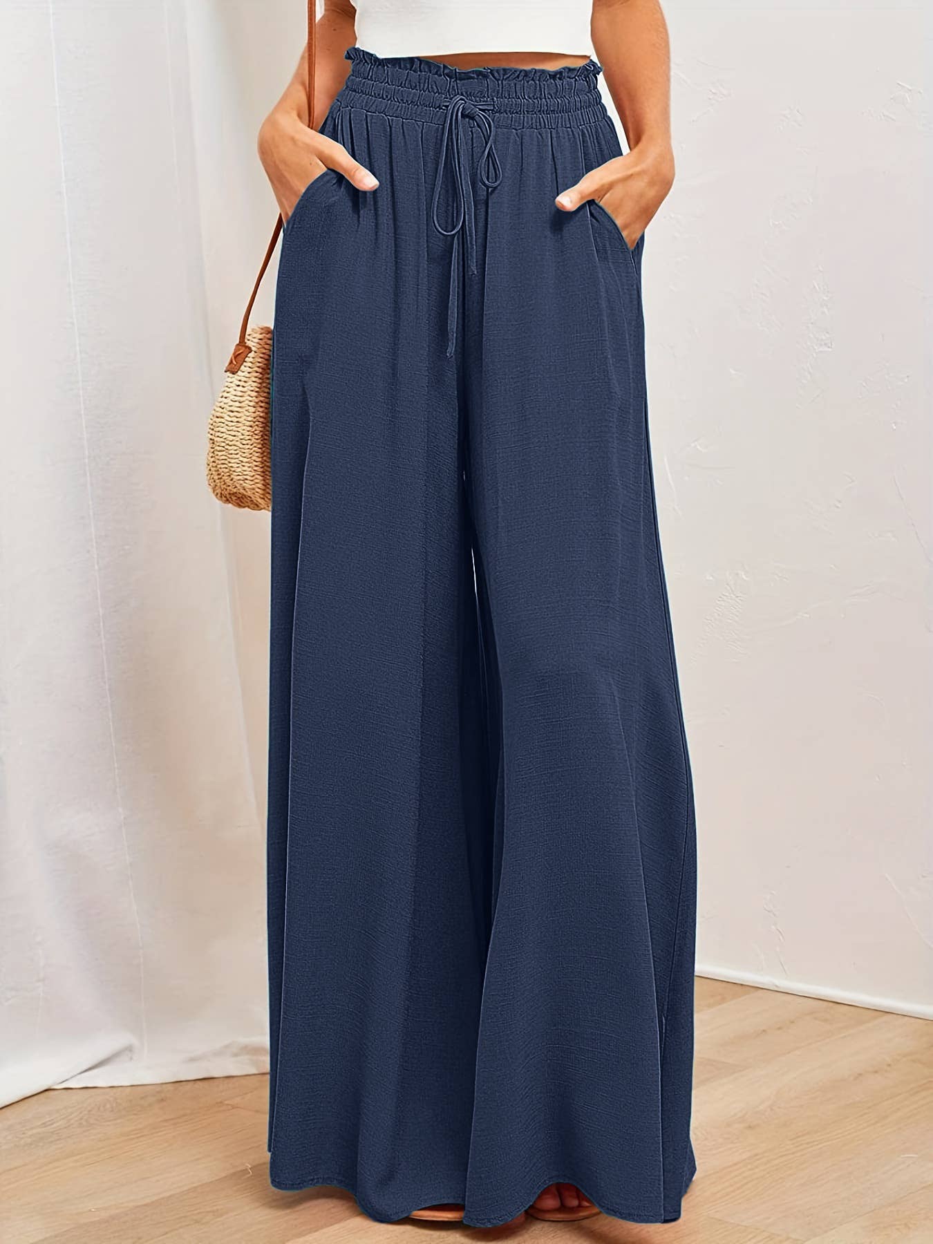 High-Waisted Wide-Legged Pants Long Skirt Pants