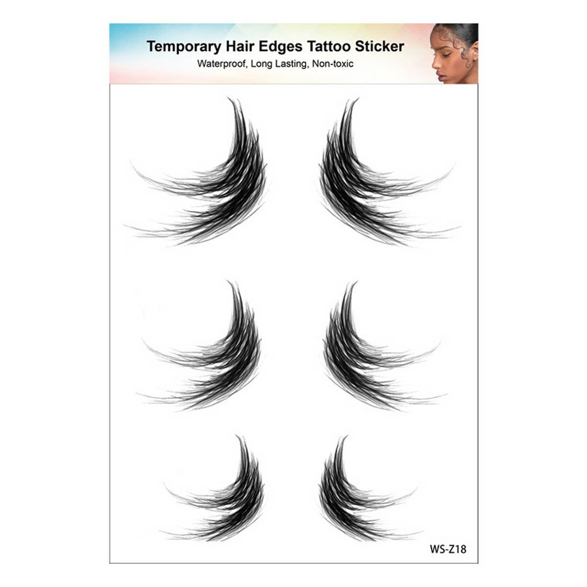 Baby Hairline Tattoo Stickers for Forehead Bangs_CWMM8336