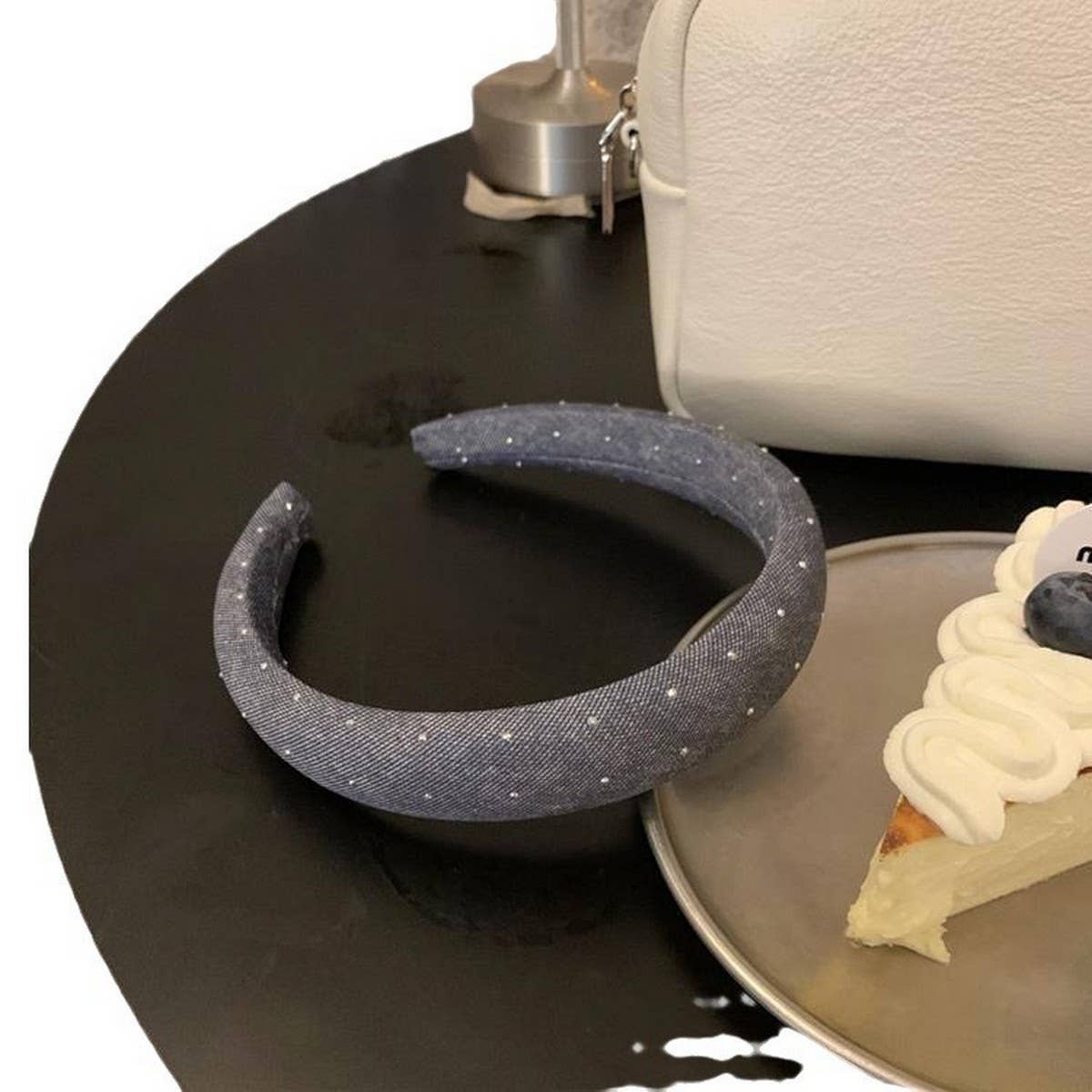 DIAMOND DENIM WIDE BRIM VERSATILE HEADBAND