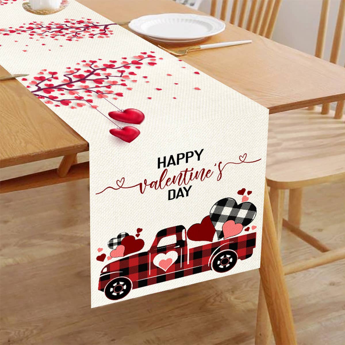 VALENTINE'S DAY DIGITAL PRINTED TABLE FLAG
