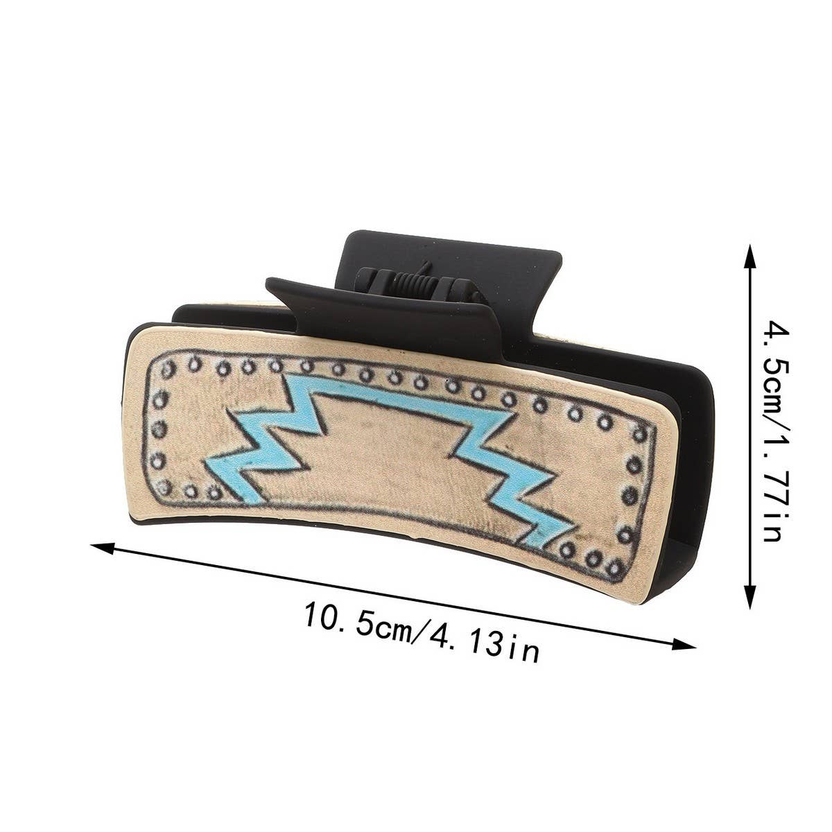 Retro Western Cowboy Faux Leather Hair Claw Clip_CWAHA0610