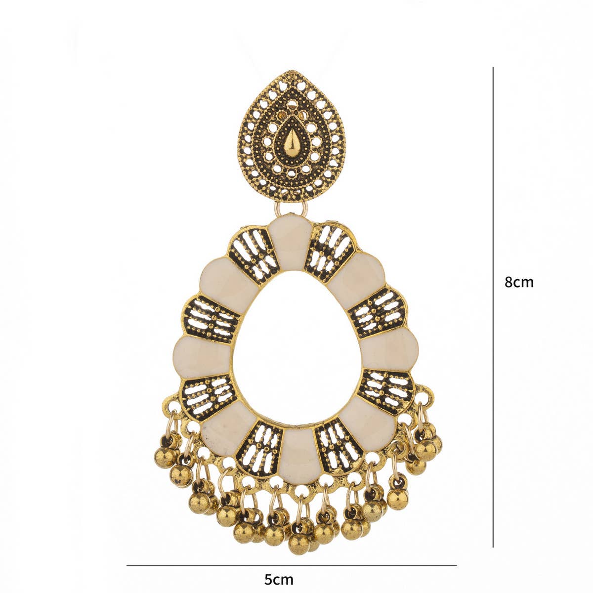 VINTAGE HOLLOW BOHEMIAN TASSEL EARRINGS