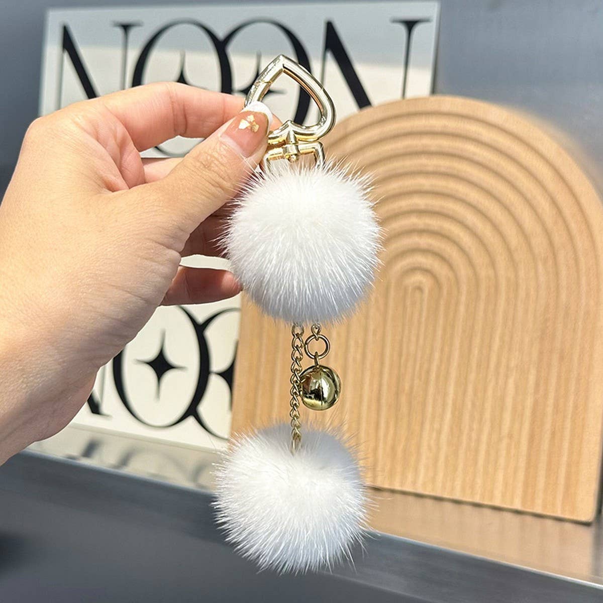 CUTE FUR BALL PENDANT BAG ORNAMENT CAR KEYCHAIN