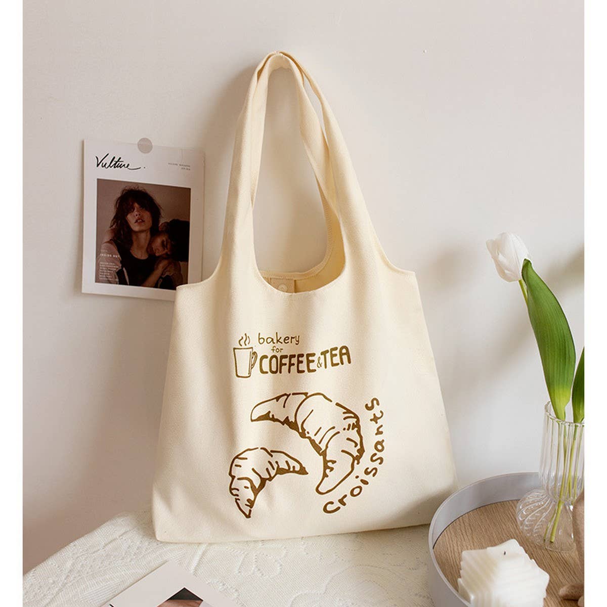 Simple Vest Style Canvas Tote Bag for Students_CWAB5661