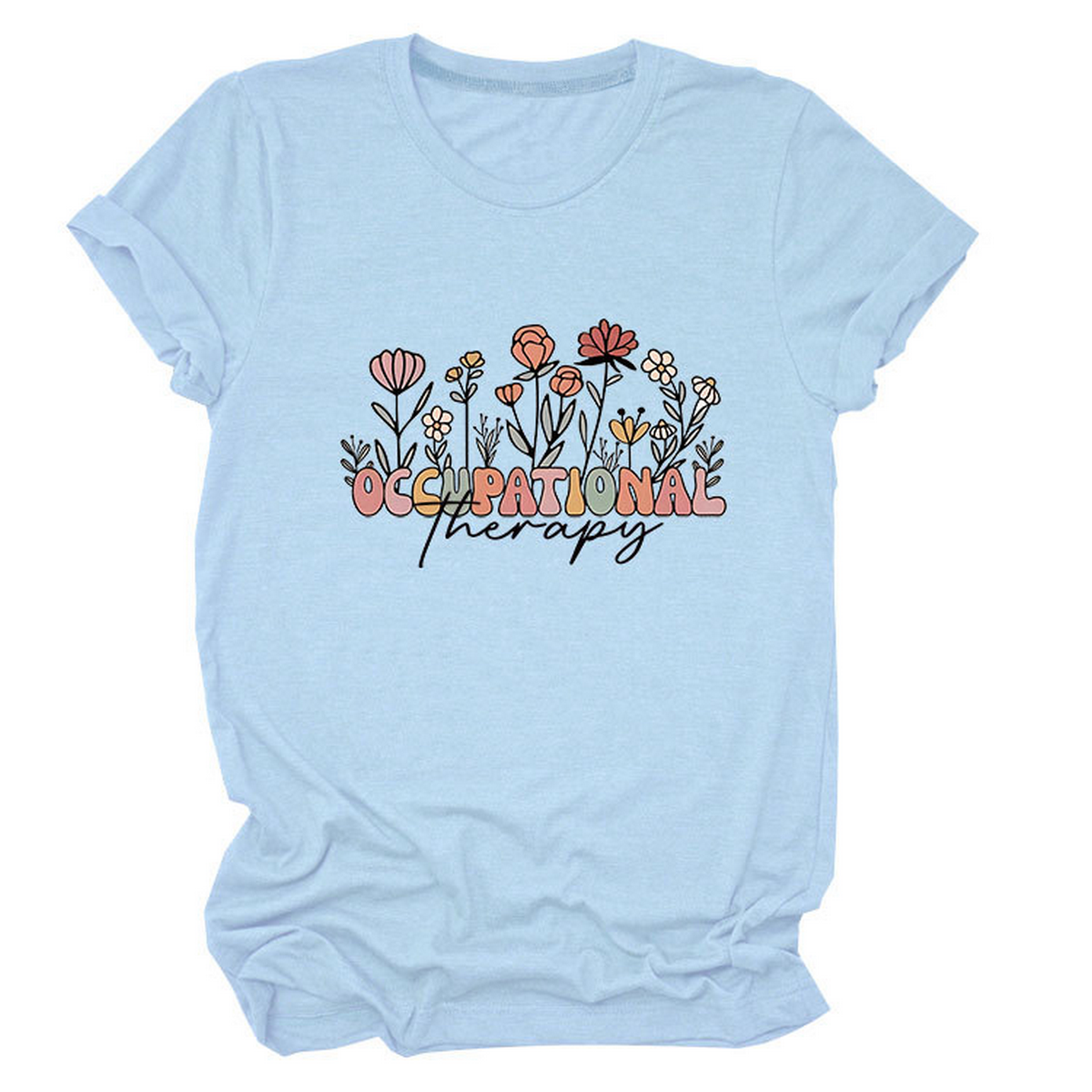 Casual Crew Neck Tee ??Occupational Therapy Theme_CWTTS1531