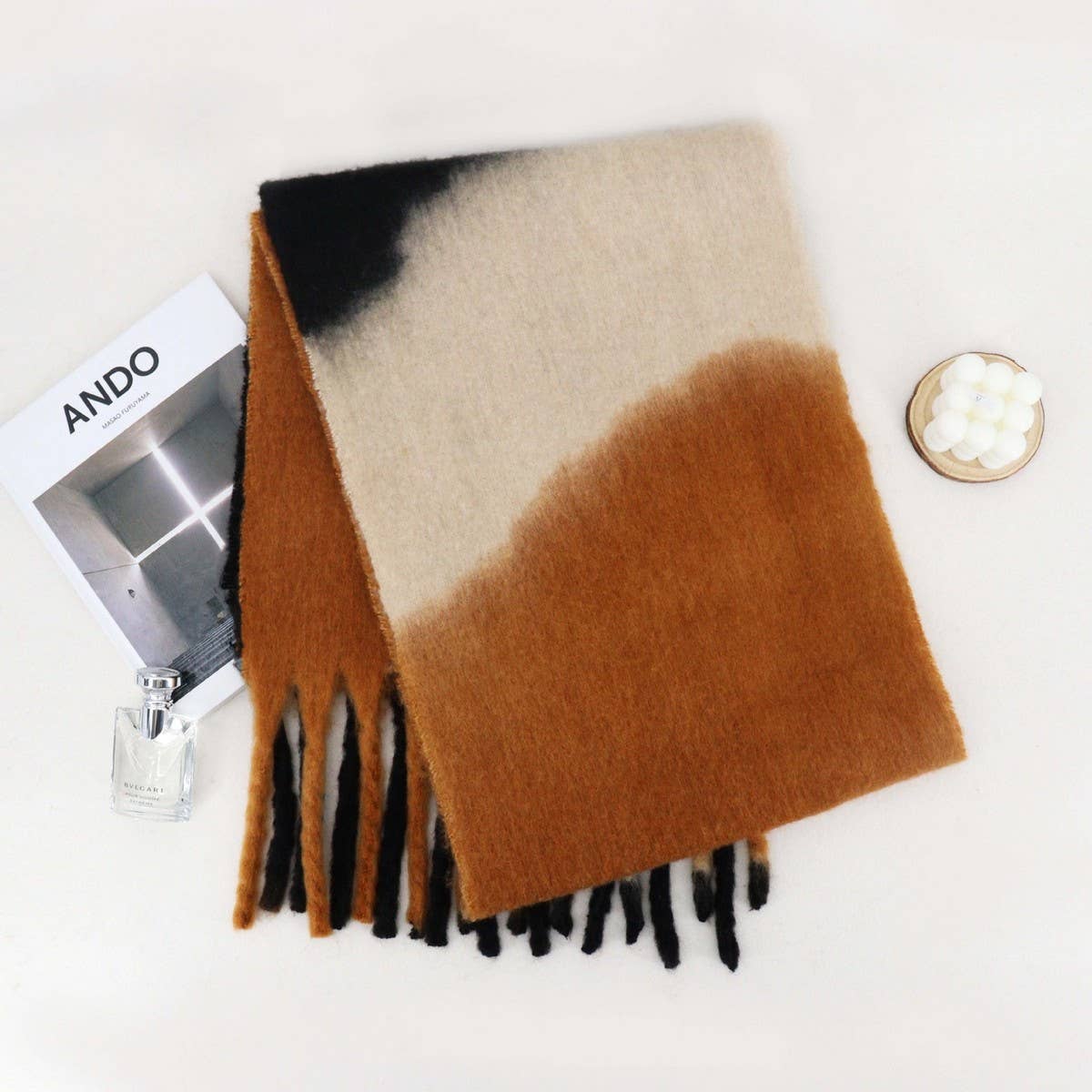 Thick Gradient Mohair Scarf - Stylish Winter Wrap