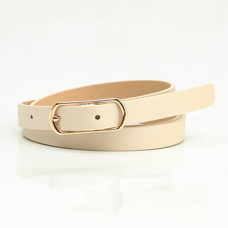 Versatile multi-color women's thin waist belt