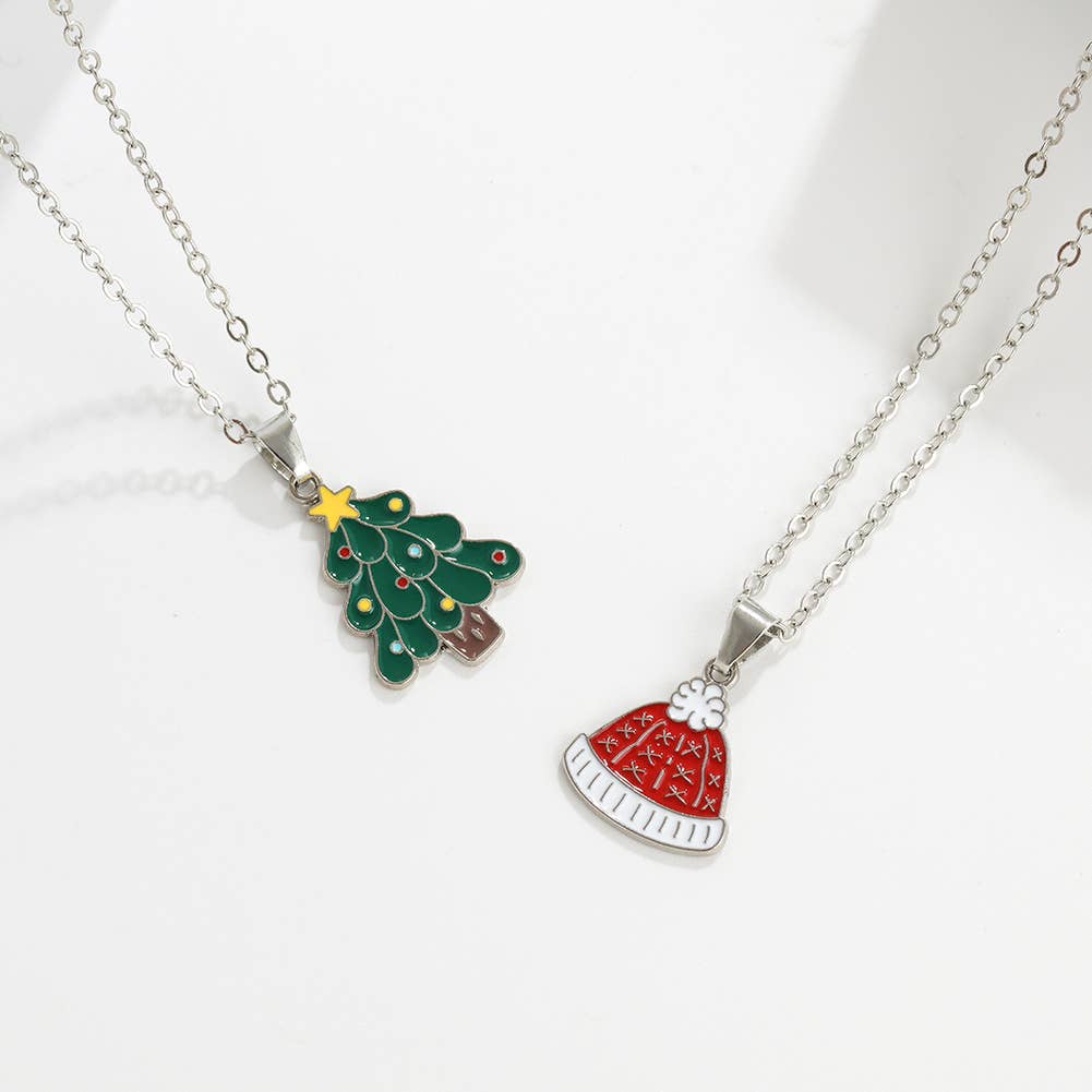 ALLOY DRIPPING OIL CARTOON CHRISTMAS ORNAMENT