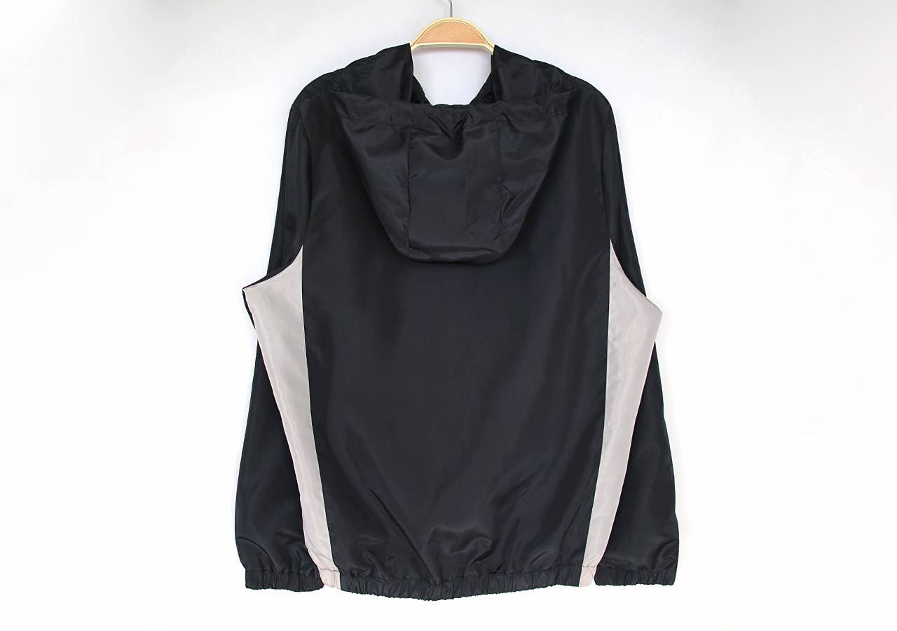 SHORT ZIPPER HOODED JACKET WITH COLOR MATCHING