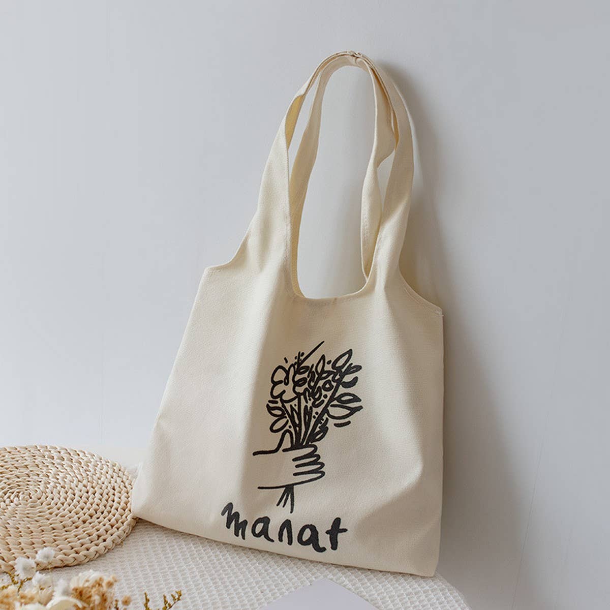 Summer Lazy Style Canvas Tote Bag for Students_CWAB5629