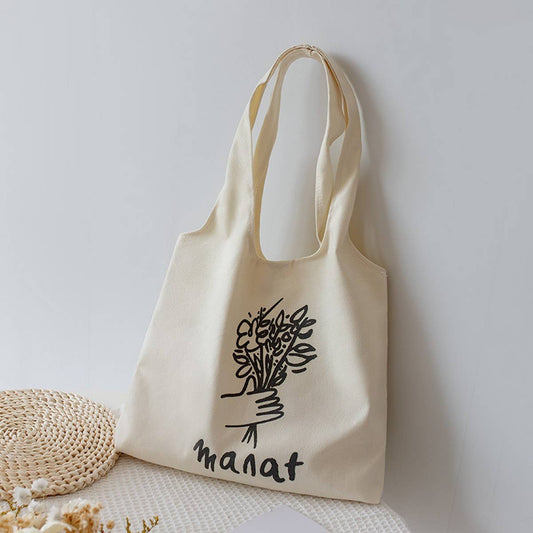 Summer Lazy Style Canvas Tote Bag for Students_CWAB5629