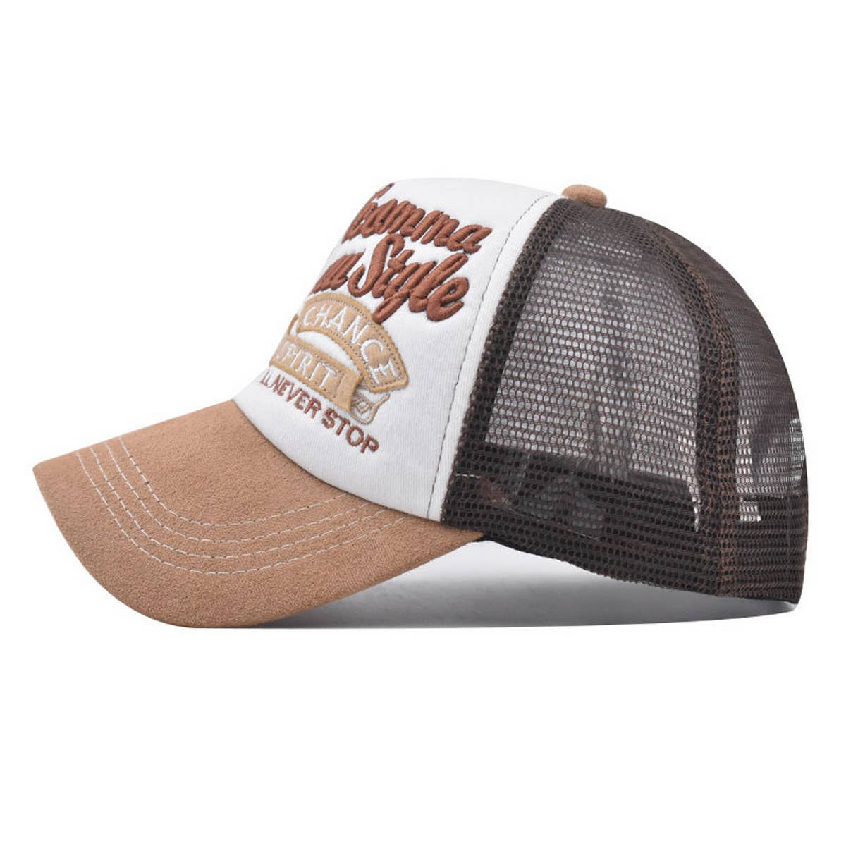 SUMMER COLOR BLOCK MESH OUTDOOR HAT TRUCKER HAT_CWAH1365