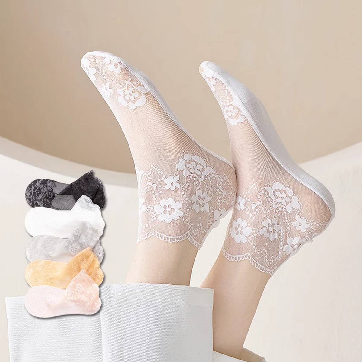 THIN SHORT SOCKS FOR SUMMER MESH LACE SOCKS