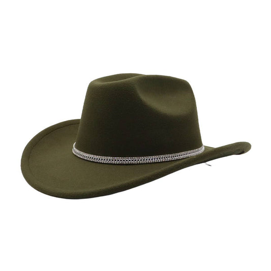 Western Wool Cowboy Fedora Hat for Couples_CWAH04397