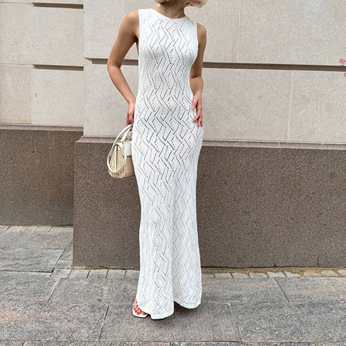 Solid sexy sheer bikini cover up beachwear