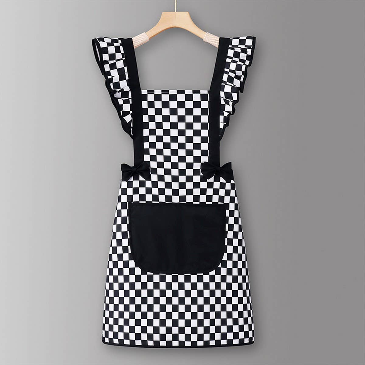 Houndstooth /Solid Color Waterproof Work Apron