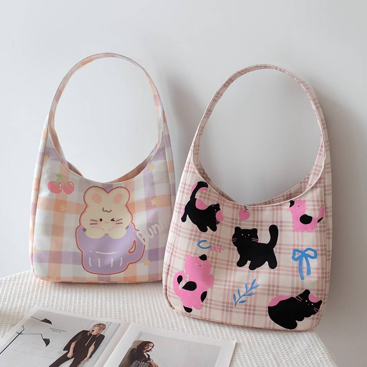 Original Large Striped Canvas Tote Bag for Women_CWAB5632