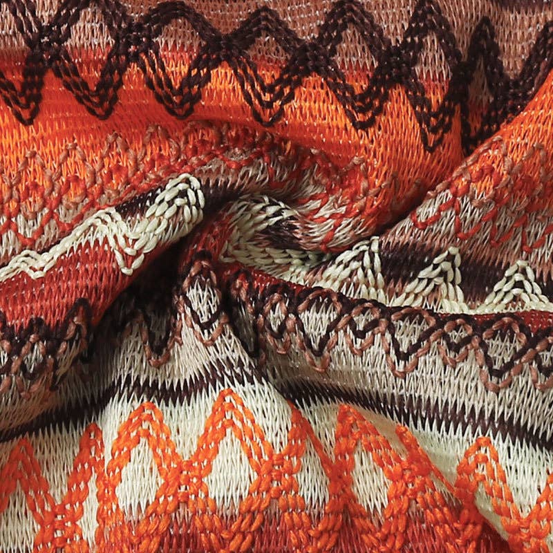 RIBBON KNIT HALTER STRAP DRESS