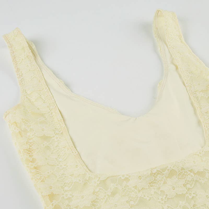 Sexy ruffled V-neck lace halter short dress