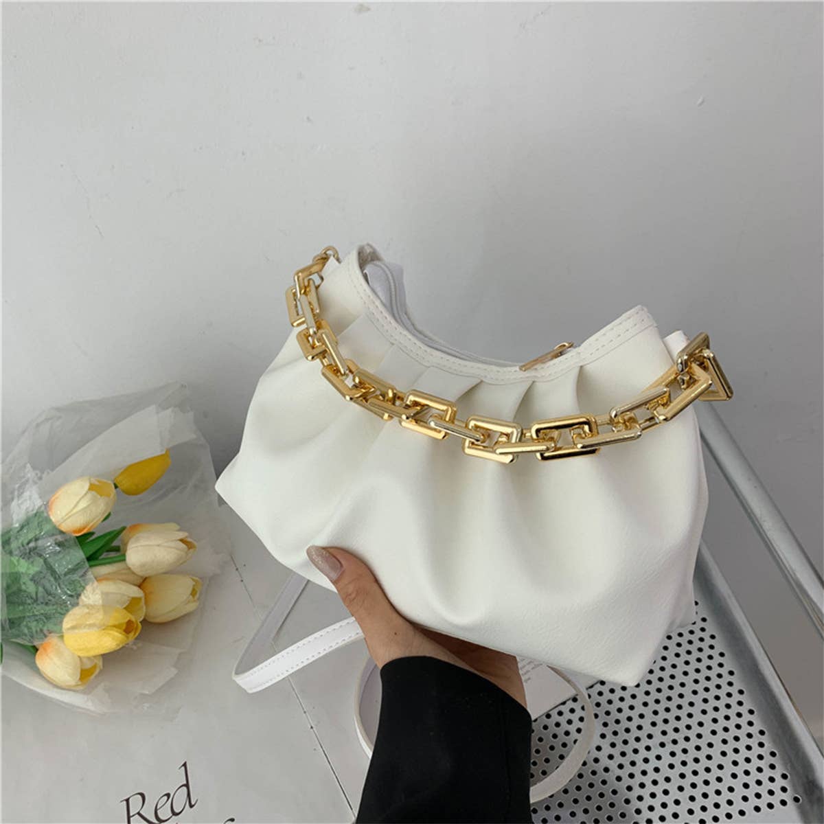 FASHION CHAIN STRAP HOBO BAG_CUAB0156