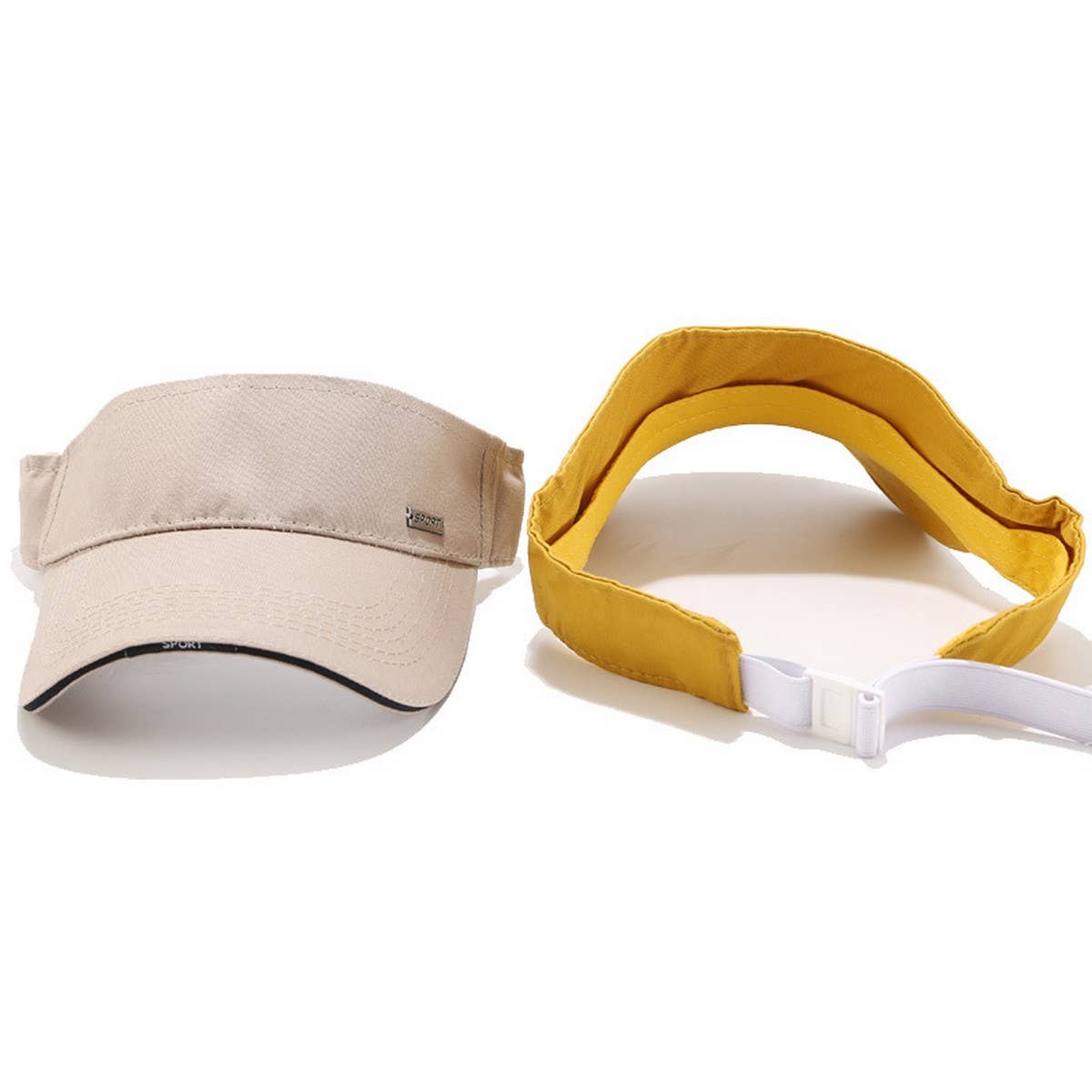 Sport Metal Logo Visor Hat - Outdoor Sunshade Cap_CWAH3297