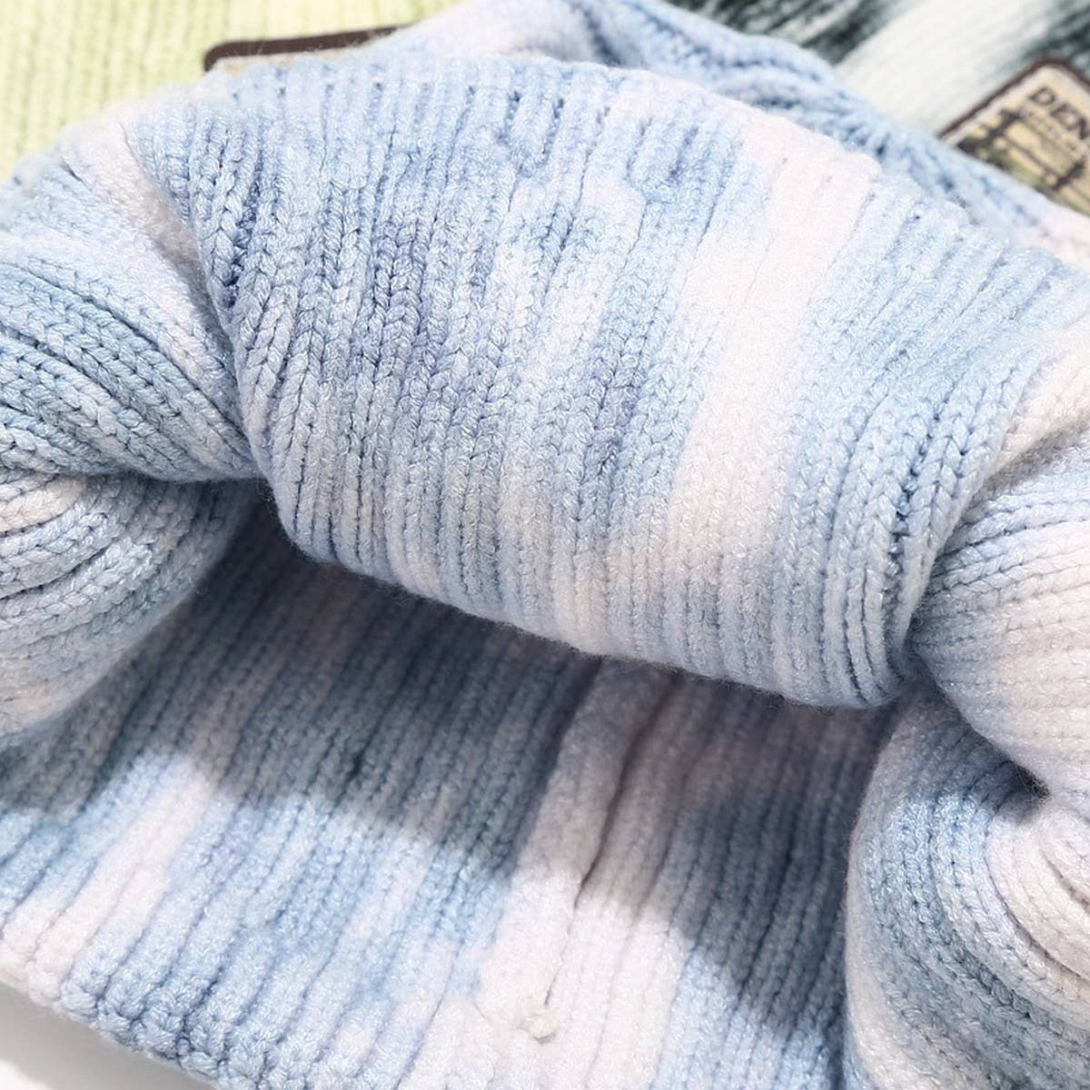 LABEL TIE-DYED MELON-SHAPED HAT KNITTED HAT_CWAH2076