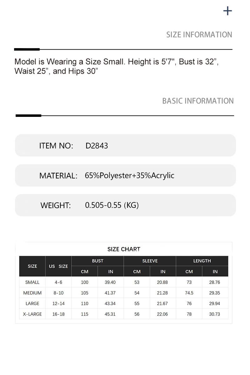 CWOCAL361 Casual Cable Open Front Cardigan Sweater