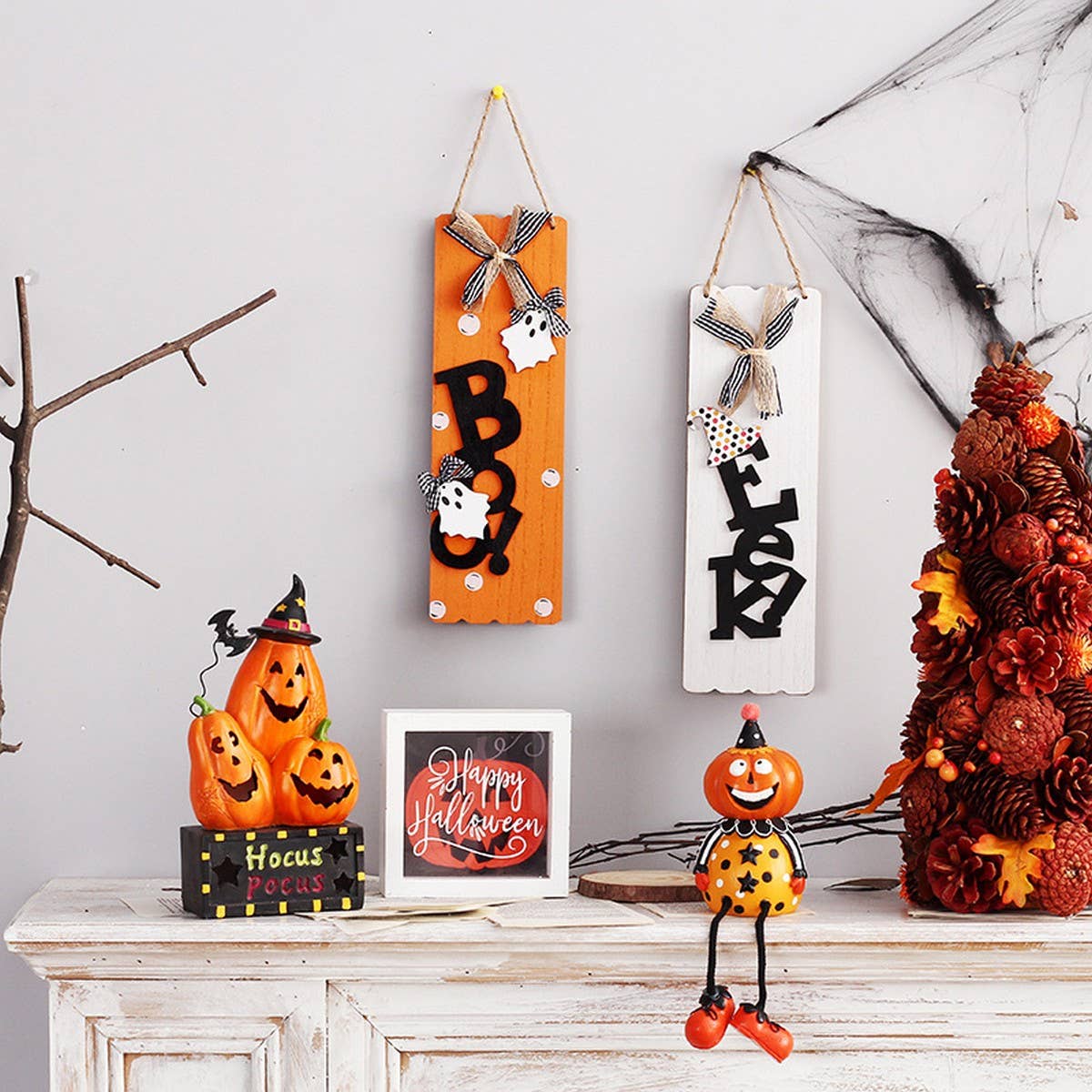 Ins-Style Cute Ghost Wooden Hanging Decor_CWAJE05362