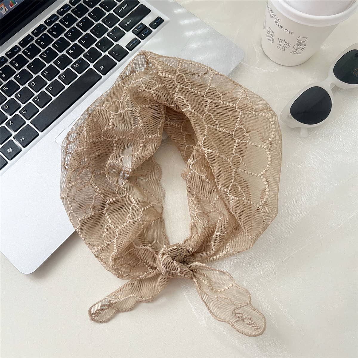 Heart Lace Triangle Scarf-Sun Protection Neck Wrap