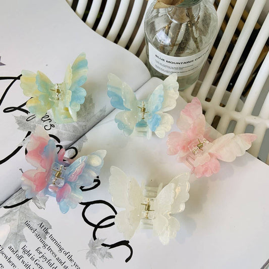 CWAHA1544_MULTICOLOR DOUBLE BOW HAIR CLAW CLIP