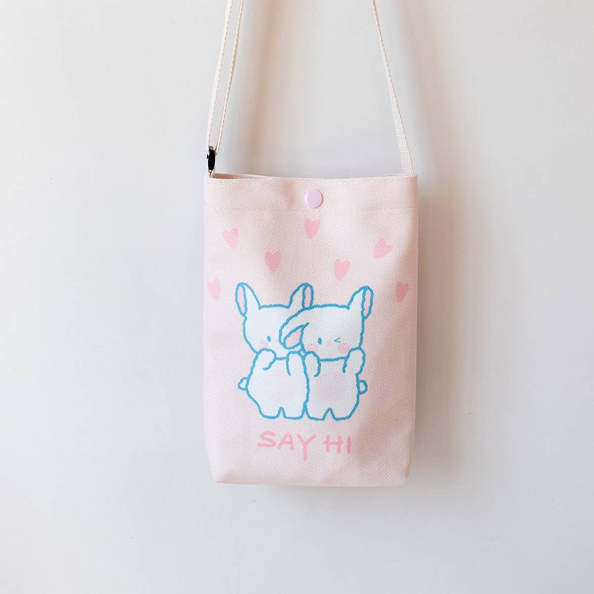 Cute Spring Crossbody Bag with Rabbit Charm_CWAB5588