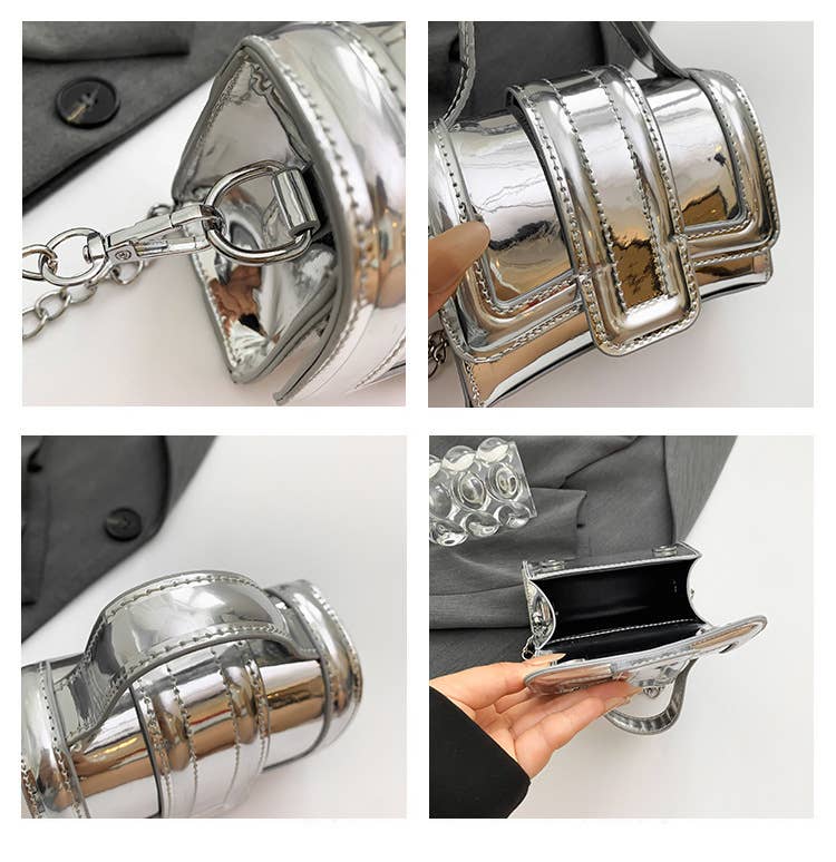 Candy-colored portable mini crossbody bag