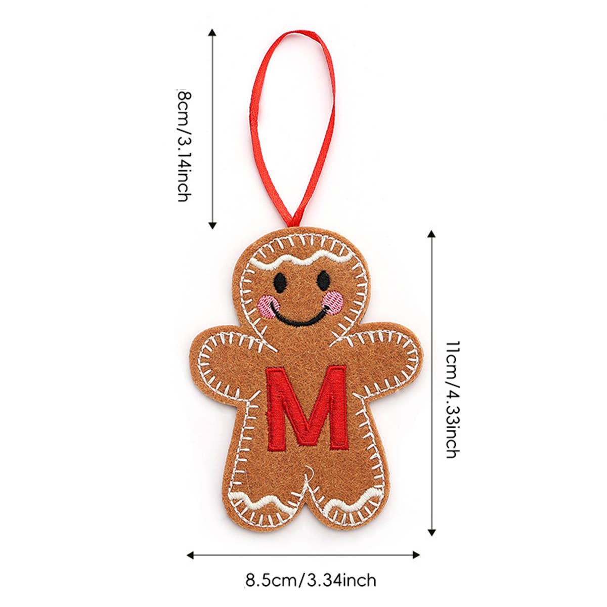 CWMM9399_NEW CHRISTMAS GINGERBREAD MAN DECORATION PENDANT