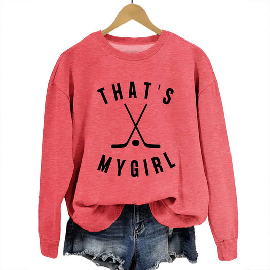 WOMEN HOCKEY GAME DAY PRINTING LONG SLEEVE TOP_CWTSTL0454