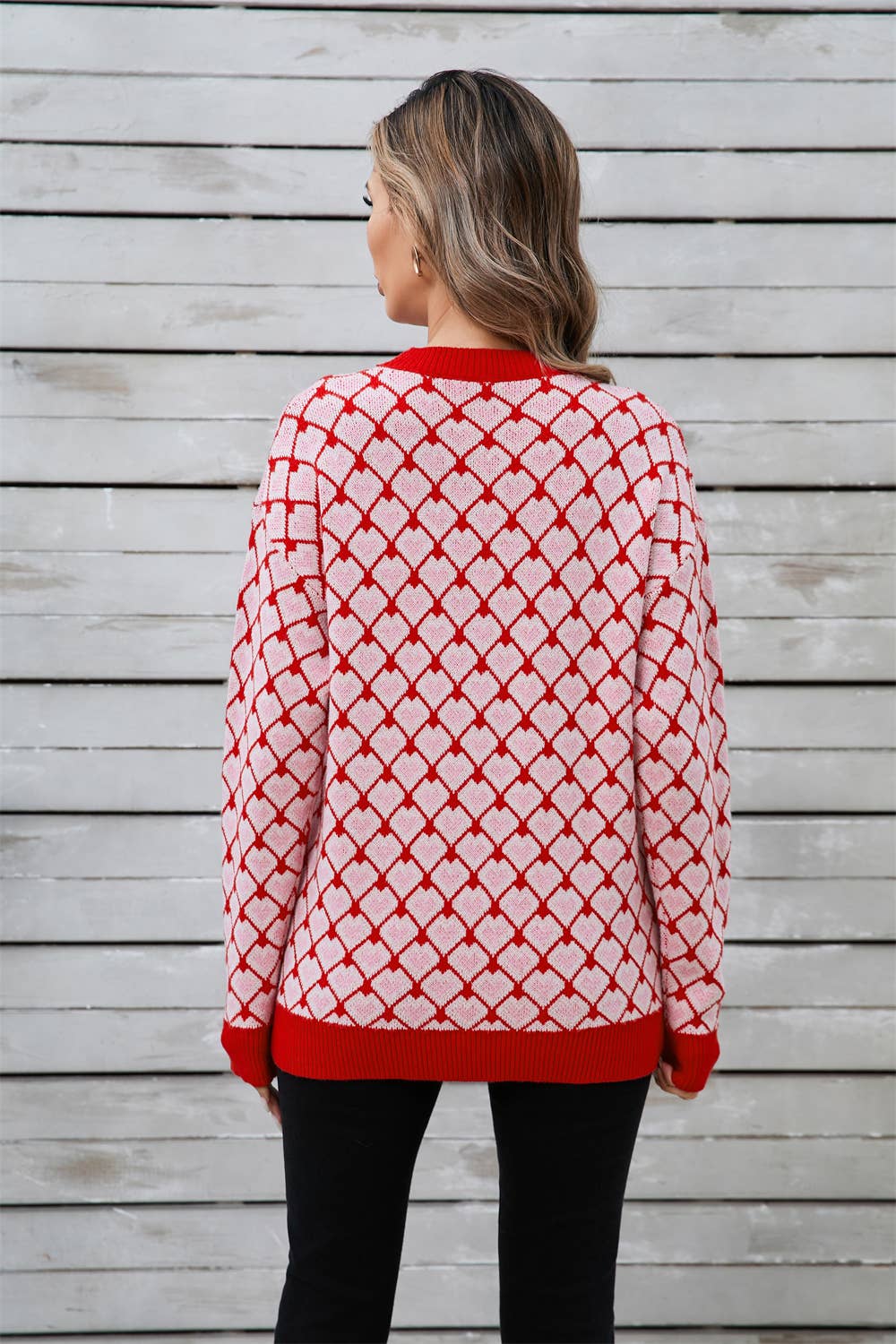 VALENTINE'S DAY CREW NECK PULLOVER SWEATER