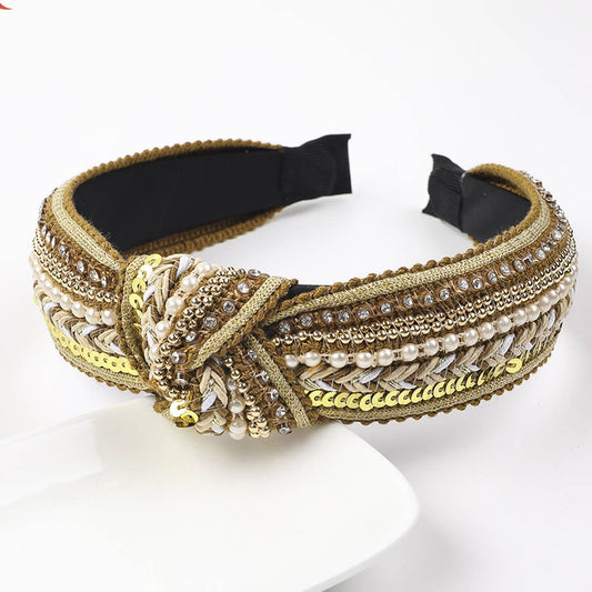 FAUX PEARL & RHINESTONE DECOR HEADBAND_CWAHA0235