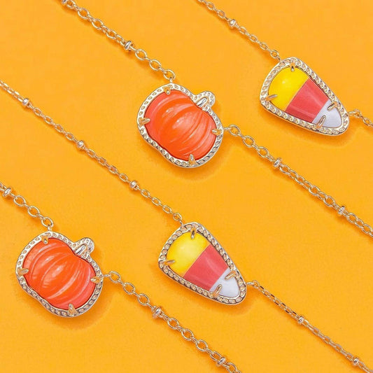 NEW PERSONALIZED PUMPKIN TEXTURE NECKLACE