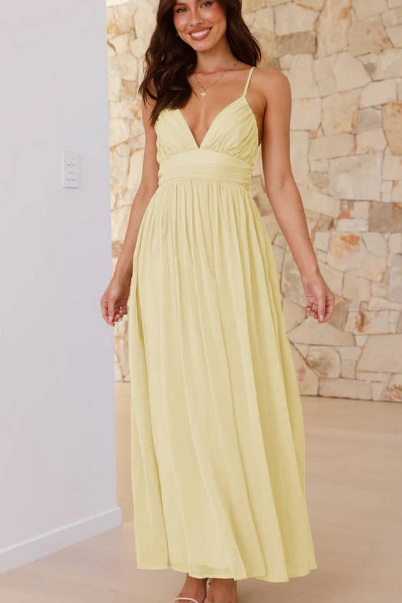 CWDMD5667_BACK TIE WAIST SLIM CHIFFON SLIP MAXI DRESS