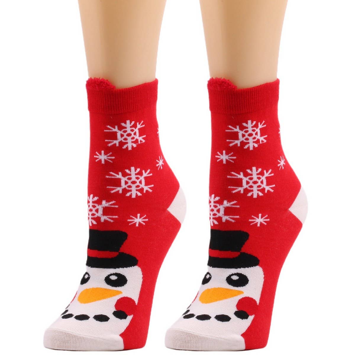 CWMS0819_Santa Elk Snowman Christmas Socks