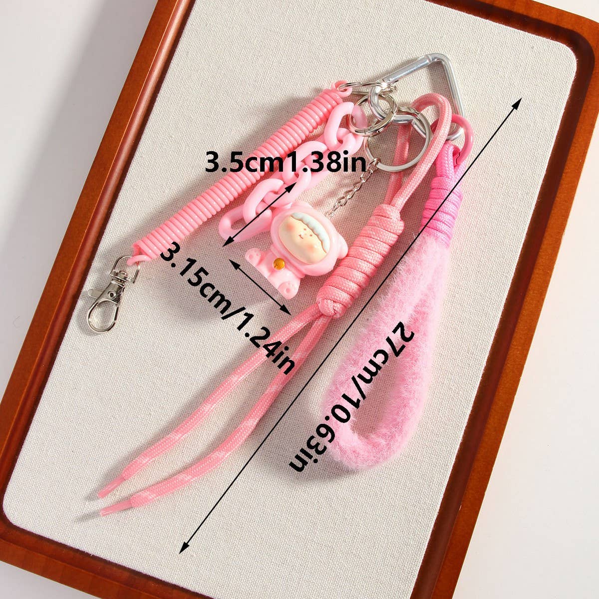 Cute Lilith Bear Braided Strap Keychain Gift