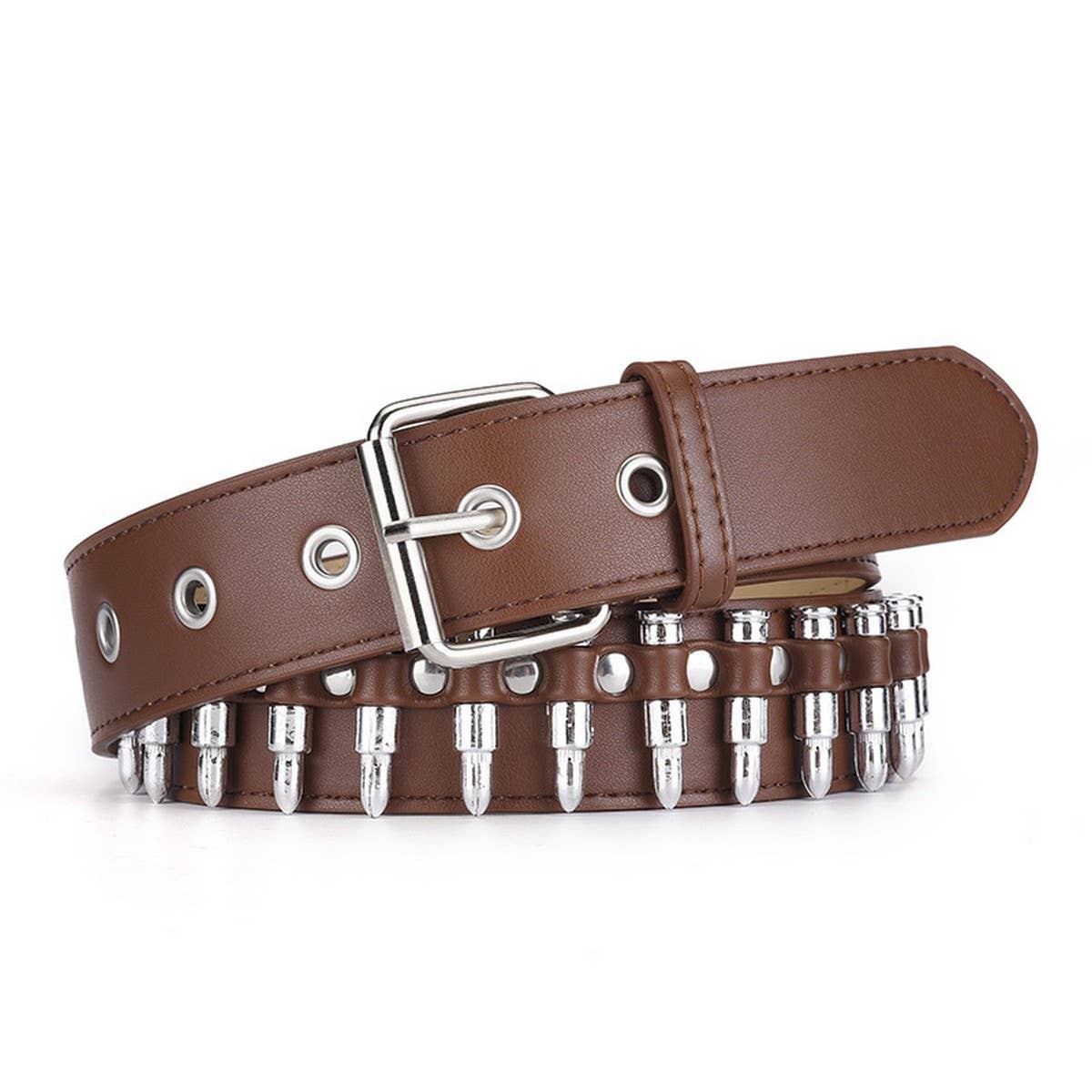 BULLET-HEAD OBI PUNK STYLE LADIES PERSONALITY BELT_CWMM0763