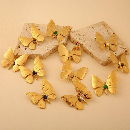 Original Design Stainless Steel Dragonfly Earrings_CWMM8914