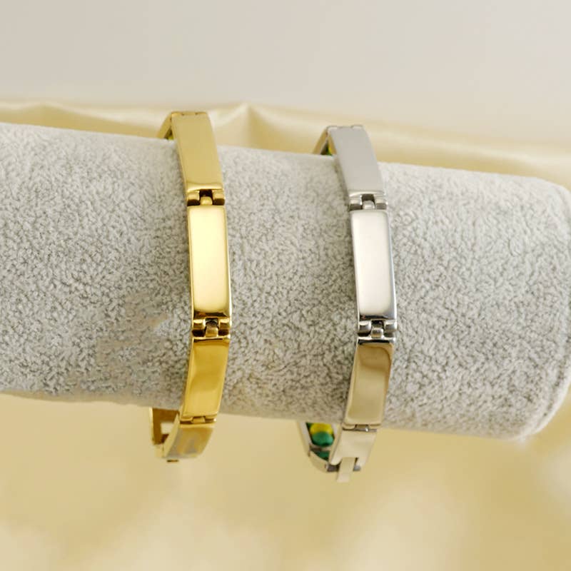 18K TITANIUM STEEL ALL-MATCHING BEAD BRACELET